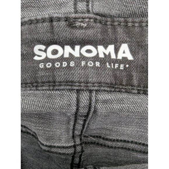 Sonoma Goods For Life Overalls Womens 2XL Maternity Black Gray Stretch Denim - Picture 14 of 16
